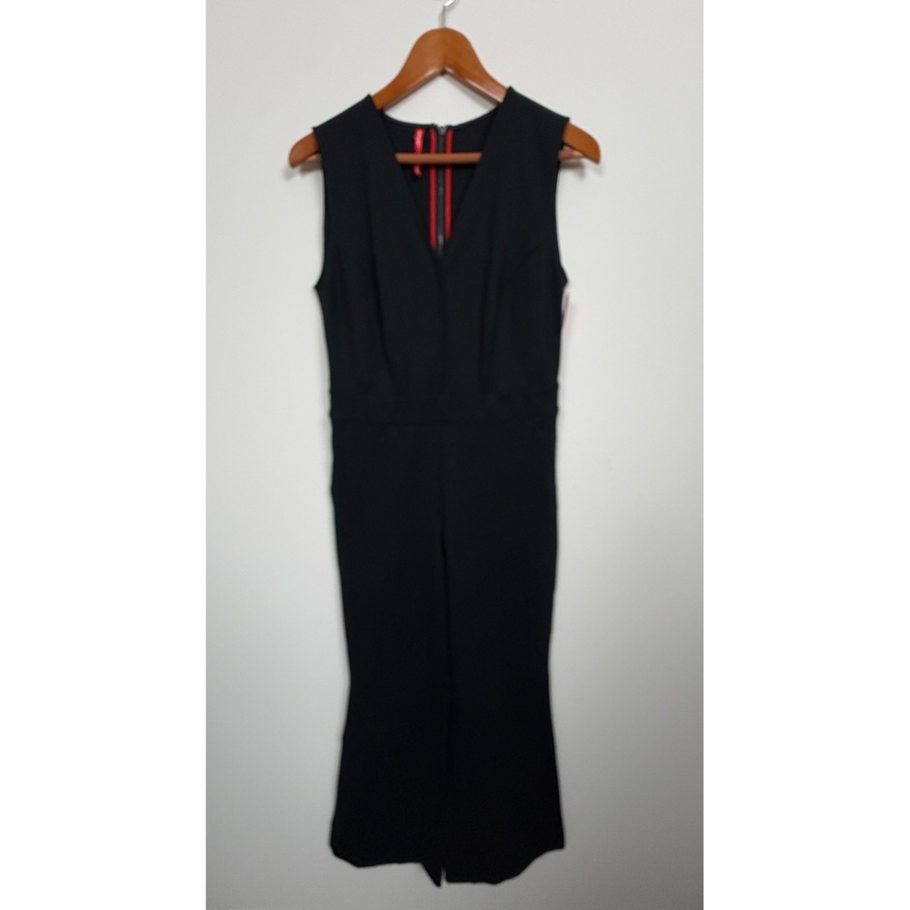 SPANX The Perfect Jumpsuit Womens M Black Sleeveless Wide Leg 20383Q NWT